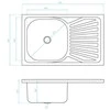Plieninė virtuvinė plautuvė Kuchinox 50, SK2_211T, Inox