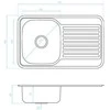 Plieninė virtuvinė plautuvė Kuchinox FARO, SKH_311T, Inox Linen