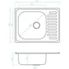 Plieninė virtuvinė plautuvė Kuchinox JUNAK, SQA_313T, Inox Linen