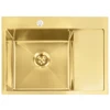 Plieninė virtuvinė plautuvė Rea Fin, Brushed Gold