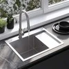Plieninė virtuvinė plautuvė Rea Fin, Brushed Nickel