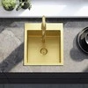 Plieninė virtuvinė plautuvė Rea Leo 40, Brushed Gold