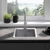 Plieninė virtuvinė plautuvė Rea Leo 40 su maišytuvu, Brushed Nickel