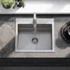 Plieninė virtuvinė plautuvė Rea Leo 50, Brushed Nickel