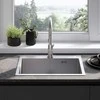 Plieninė virtuvinė plautuvė Rea Liam, Brushed Nickel