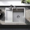 Plieninė virtuvinė plautuvė Rea Paul, Brushed Nickel