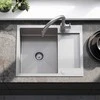 Plieninė virtuvinė plautuvė Rea Paul, Brushed Nickel