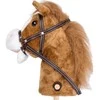 Pliušinė žirgo galva ant lazdos Hobby Horse su garsais, rudas
