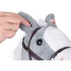 Pliušinė žirgo galva ant lazdos Hobby Horse su garsais, pilkas