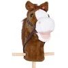 Pliušinė žirgo galva ant lazdos Hobby Horse su garsais, rudas