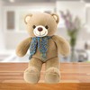 Pliušinis žaislas Meškiukas su šaliku, 55 cm, rudas
