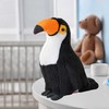 Pliušinis žaislas Tukanas, juodas/baltas, 20 cm