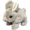 Pliušinis žaislas Zuikis, 18 cm, pilkas