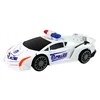 Policijos automobilis - robotas 2in1, baltas