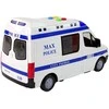 Policijos automobilis su garsais ir šviesom