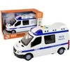 Policijos automobilis su garsais ir šviesom