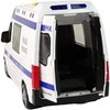 Policijos automobilis su garsais ir šviesom