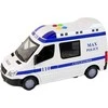 Policijos automobilis su garsais ir šviesom