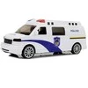 Policijos automobilis su garso ir šviesos efektais, baltas