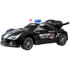 Policijos automobilis su nuotolinio valdymo pultu ir efektais