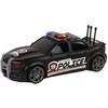 Policijos sportinis automobilis su garsais, juodas