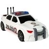 Policijos sportinis automobilis su garsais, baltas
