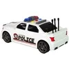 Policijos sportinis automobilis su garsais, baltas