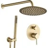 Potinkinis dušo komplektas REA Lungo Grip, Brushed Gold, + Box