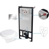 Potinkinis WC komplektas Deante Boro 6in1, CMOS6SPW, Baltas/Chrome