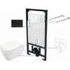 Potinkinis WC komplektas Deante Hiacynt 6in1, CDYN6ZPW, Baltas/Nero