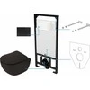 Potinkinis WC komplektas Deante Peonia 6in1, CDENDZPW, Nero