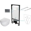 Potinkinis WC komplektas Deante Peonia 6in1, CDET6ZPW, Baltas/Titanium