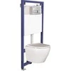 Potinkinis WC komplektas Laveo Akan Desna, Baltas+Chrome