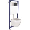 Potinkinis WC komplektas Laveo Akan Desna, Baltas+Juodas