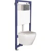 Potinkinis WC komplektas Laveo Akan Desna, Baltas+Graphite
