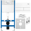 Potinkinis WC rėmas Rea K011A-Q su mygtuku T Baltas Glass