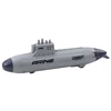 Povandeninis laivas su torpedomis, pilkas, 28 cm