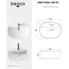 Praustuvas Besco Anes Cera-Line, 50 x 38 x 12 cm, Baltas