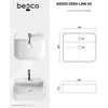 Praustuvas Besco Assos Cera-Line, 45 x 40 x 11 cm, Baltas