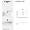 Praustuvas Besco Assos Cera-Line, 70 x 40 x 11 cm, Baltas