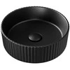 Praustuvas Besco Clea Ryfle Cera-Line, 36 x 11.5, Matt Juodas