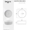 Praustuvas Besco Clea Ryfle Cera-Line, 36 x 11.5, Matt Juodas