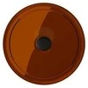 Praustuvas Besco Enya Earth Rust, 36 cm, su juodu dangteliu