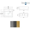 Praustuvas Besco Vera/O Glam Gold, 40 x 50 x 15 cm