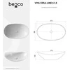 Praustuvas Besco Viya Cera-Line, 61.5 x 36 x 15.5 cm, Baltas