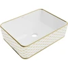 Praustuvas Mexen Catia 48 cm, Baltas/Gold pattern