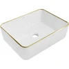 Praustuvas Mexen Catia 48 cm, Baltas/Gold edge