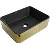 Praustuvas Mexen Catia 48 cm, Juodas matt/Gold pattern