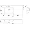 Praustuvas Mexen Otis, Left, 101 x 46,5 cm, Baltas matt