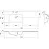 Praustuvas Mexen Otis, Left, 121 x 46,5 cm, Baltas matt